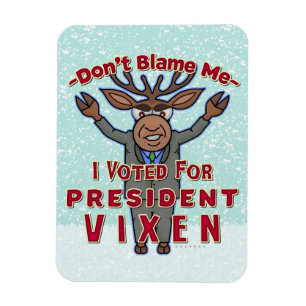 Grappig kerstPresident Vixen Reindeer Politiek Magneet