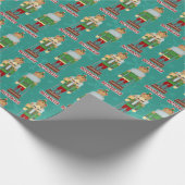 Grappig kerstrecker Buttkraker Humoureuze Cadeaupapier (Hoek)