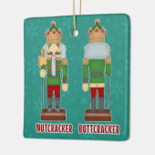 Grappig kerstrecker Buttkraker Humoureuze Keramisch Ornament (Links)