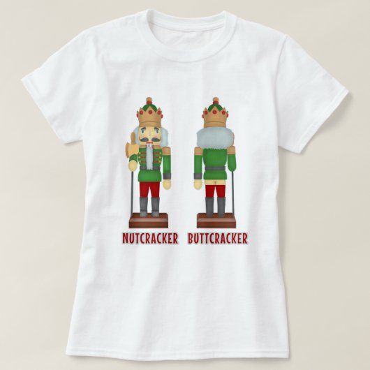 Grappig kerstrecker Buttkraker Humoureuze T-shirt (Design voorkant)