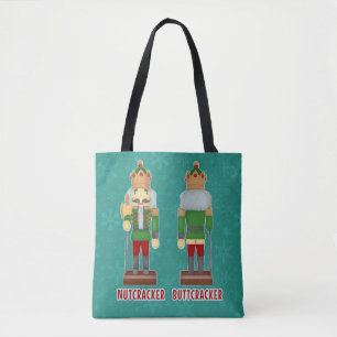Grappig kerstrecker Buttkraker Humoureuze Tote Bag