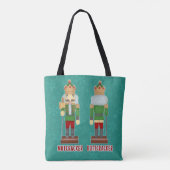 Grappig kerstrecker Buttkraker Humoureuze Tote Bag (Achterkant)