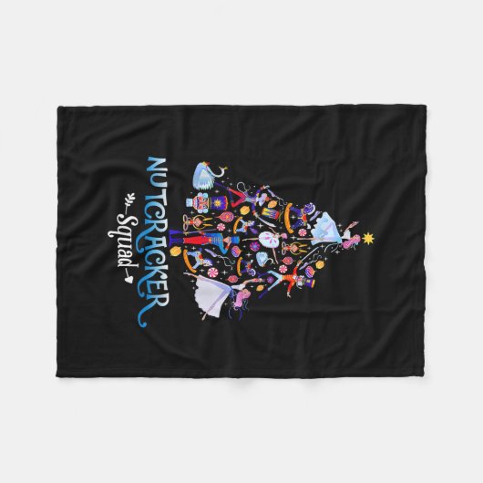 Grappig kerstreckerkraker Squad Ballet Dance Kinde Fleece Deken (Voorkant (Horizontaal))