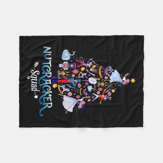 Grappig kerstreckerkraker Squad Ballet Dance Kinde Fleece Deken (Voorkant (Horizontaal))