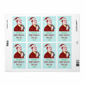 Grappig kerstrecro-brouwerij met feestbrouwfles etiket (Full Sheet)