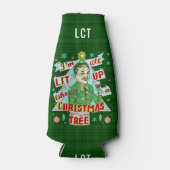 Grappig kerstrecro Drink Humor Man Flesjeskoeler (Voorkant)