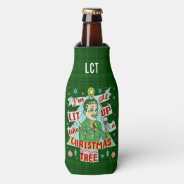 Grappig kerstrecro Drink Humor Man Flesjeskoeler