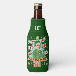 Grappig kerstrecro Drink Humor Man Flesjeskoeler