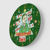 Grappig kerstrecro Drink Humor Man Grote Klok (Hoek)