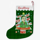 Grappig kerstrecro Drink Humor Man Kleine Kerstsok (Achterkant)