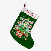 Grappig kerstrecro Drink Humor Man Kleine Kerstsok (Voorkant (Hangend))