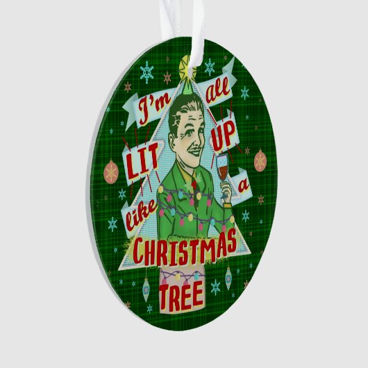 Grappig kerstrecro Drink Humor Man Ornament (voorkant)