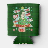 Grappig kerstrecro Drink Humor Woman Blikjeskoeler (Voorkant)