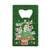 Grappig kerstrecro Drink Humor Woman Creditkaart Flessenopener (Achterkant)