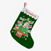 Grappig kerstrecro Drink Humor Woman Kleine Kerstsok (Voorkant (Hangend))