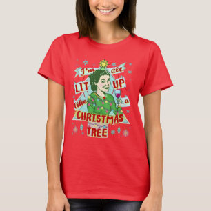 Grappig kerstrecro Drink Humor Woman T-shirt