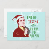 Grappig kerstrecro Rum Drink Man-feestdag Feestdagenkaart (Voorkant / Achterkant)