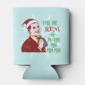 Grappig kerstrecro Rum Drink Man Holiday Blikjeskoeler (Achterkant)