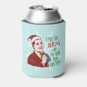 Grappig kerstrecro Rum Drink Man Holiday Blikjeskoeler (Blikje Achterkant)