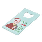 Grappig kerstrecro Rum Drink Man Holiday Creditkaart Flessenopener (Achterkant Gekanteld)