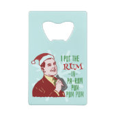 Grappig kerstrecro Rum Drink Man Holiday Creditkaart Flessenopener (Achterkant)