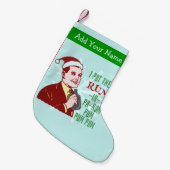 Grappig kerstrecro Rum Drink Man Holiday Kleine Kerstsok (Voorkant (Hangend))