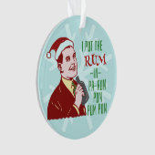 Grappig kerstrecro Rum Drink Man Holiday Ornament (voorkant)