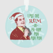 Grappig kerstrecro Rum Drink Man Holiday Ornament (achterkant)