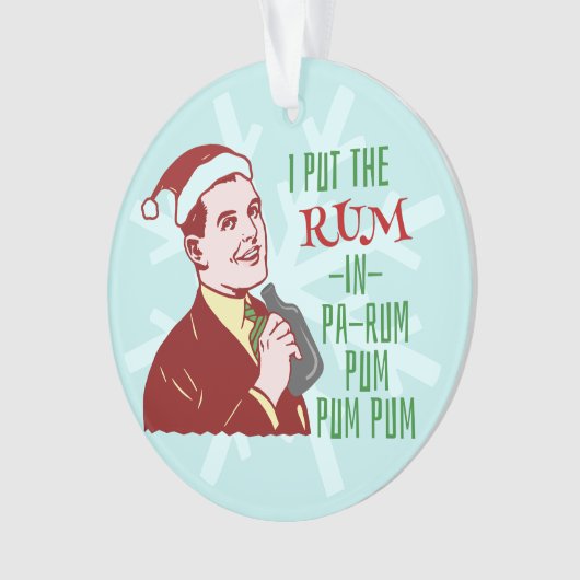 Grappig kerstrecro Rum Drink Man Holiday Ornament (voorkant)