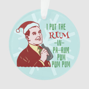 Grappig kerstrecro Rum Drink Man Holiday Ornament