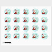 Grappig kerstrecro Rum Drink Man Holiday Ronde Sticker (Vel)