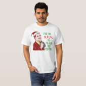 Grappig kerstrecro Rum Drink Man Holiday T-shirt (Voorkant volledig)