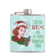 Grappig kerstrecro Rum Drink Voman Holiday