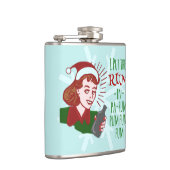 Grappig kerstrecro Rum Drink Voman Holiday Heupfles (Rechts)