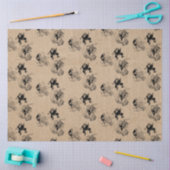 Grappig kerstrecro Santa Kraft Pattern Tissuepapier (Craft)