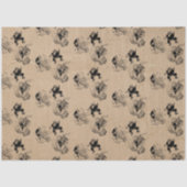 Grappig kerstrecro  Santa Kraft Pattern Tissuepapier (Voorkant)