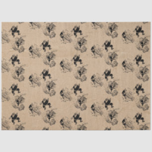 Grappig kerstrecro  Santa Kraft Pattern Tissuepapier