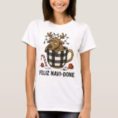 Grappig Kerstrendier Feliz Navi-Done T-shirt (Voorkant)
