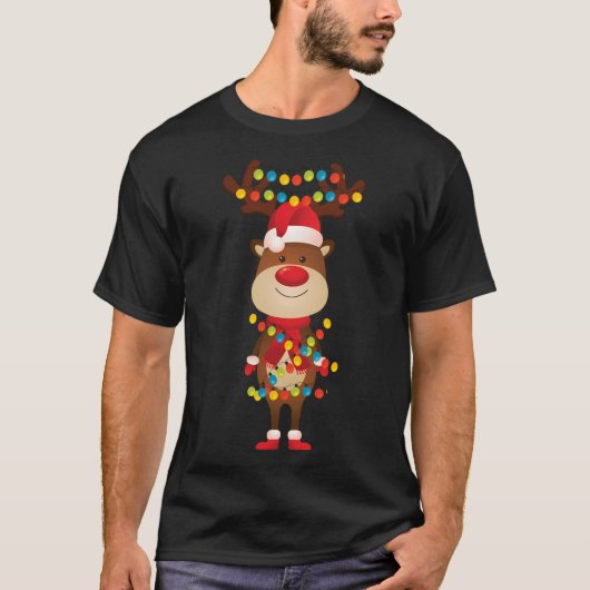 Grappig kerstrendiertje t-shirt (Voorkant)