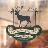 Grappig kerstrendiervoer raamsticker (Vel 2)