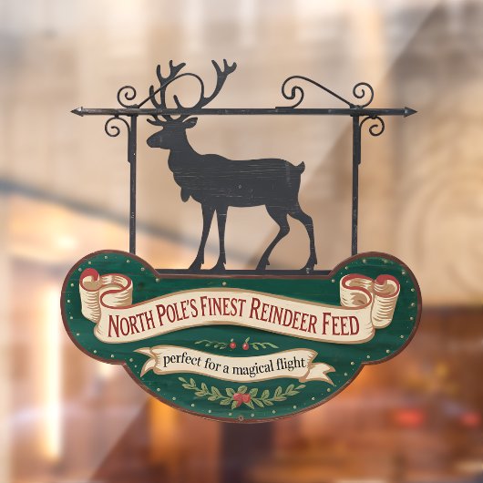 Grappig kerstrendiervoer raamsticker (Vel 2)