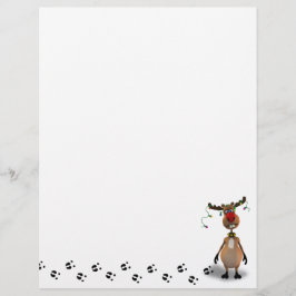 Grappig kerstrood met neus rendier