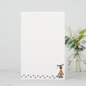 Grappig kerstrood met neus rendier briefpapier (Staand voorkant)