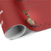 Grappig kerstrood met neus rendier cadeaupapier (Rol Hoek)