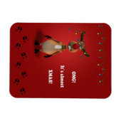 Grappig kerstrood met neus rendier magneet (Horizontaal)