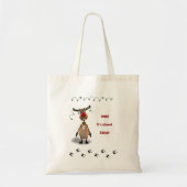 Grappig kerstrood met neus rendier tote bag (Voorkant)