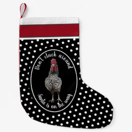 Grappig kerstrooster Black White Stippen Kleine Kerstsok