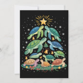 Grappig Kerstschildpad Geschenk Schildpad Kerstboo Kaart (Voorkant)