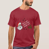 Grappig kerstShirt hier Cums Santa Claus T-shirt (Voorkant)