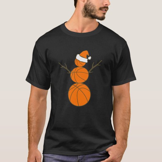 Grappig kerstShirten Basketball T-shirt (Voorkant)